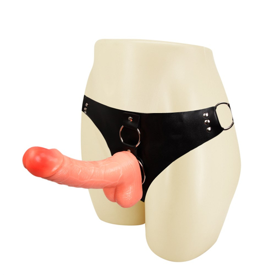 Titeşimsiz Straponlar PenislerLilituShop18 cm Belden Bağlamalı İçi Dolu Strapon Penis