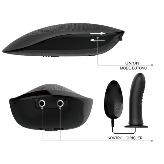 Zenci Melez StraponlarLilituShop18,5 cm İçi Boş Belden Bağlamalı Titreşimli Protez Zenci Vibratör