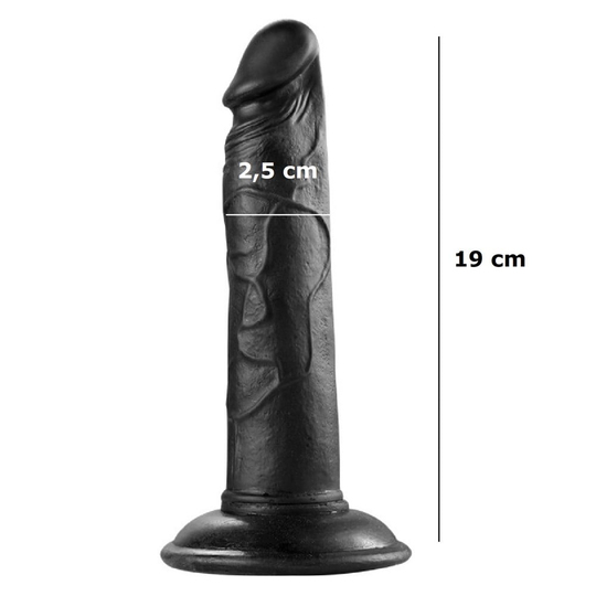 Zenci Melez StraponlarLilituShop19 cm Belden Bağlamalı Realistik Vantuzlu Testissiz Zenci Dildo Penis