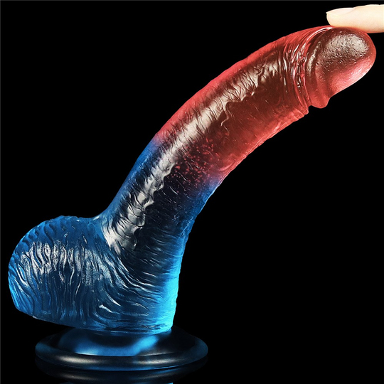 Realistik PenislerLilituShop19 cm Çift Renkli Realistik Vantuzlu Dildo Penis