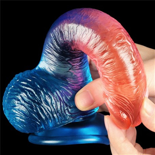 Realistik PenislerLilituShop19 cm Çift Renkli Realistik Vantuzlu Dildo Penis