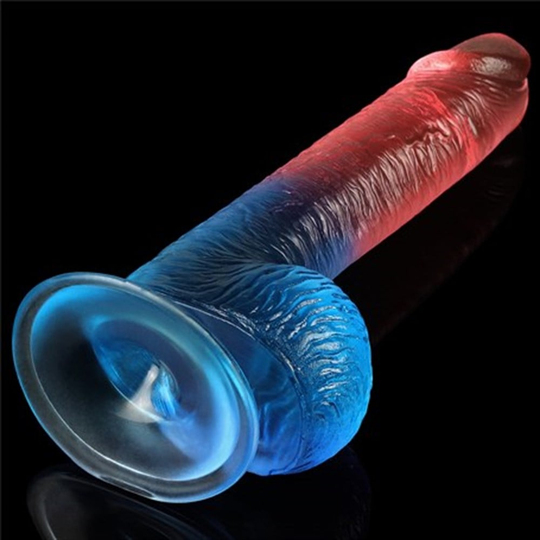 Realistik PenislerLilituShop19 cm Çift Renkli Realistik Vantuzlu Dildo Penis