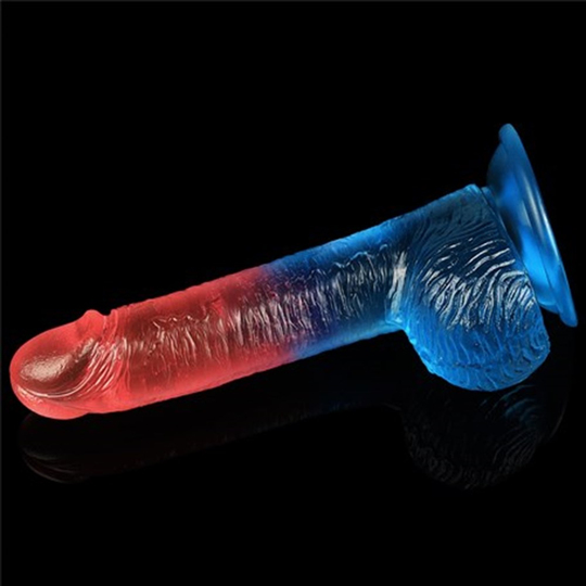 Realistik PenislerLilituShop19 cm Çift Renkli Realistik Vantuzlu Dildo Penis