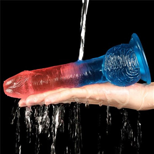 Realistik PenislerLilituShop19 cm Çift Renkli Realistik Vantuzlu Dildo Penis