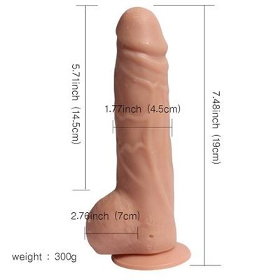 Realistik Titreşimli Penisler lovetoy19 CM Uzaktan Kumandalı Titreşimli Teknolojik Vibratör Realistik Penis