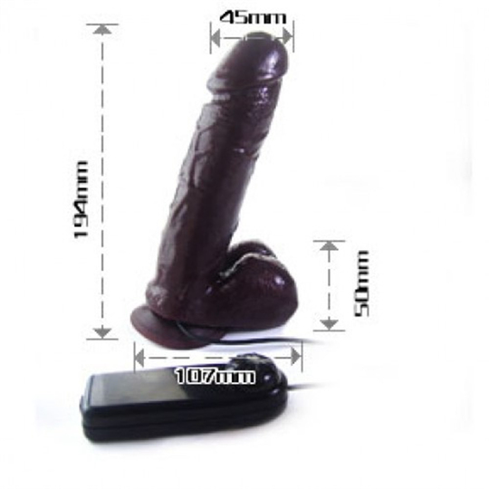 Titreşimli Straponlar PenislerLilituShop19,5 cm Belden Bağlamalı Gerçekçi Titreşimli Dildo Vibratör Penis