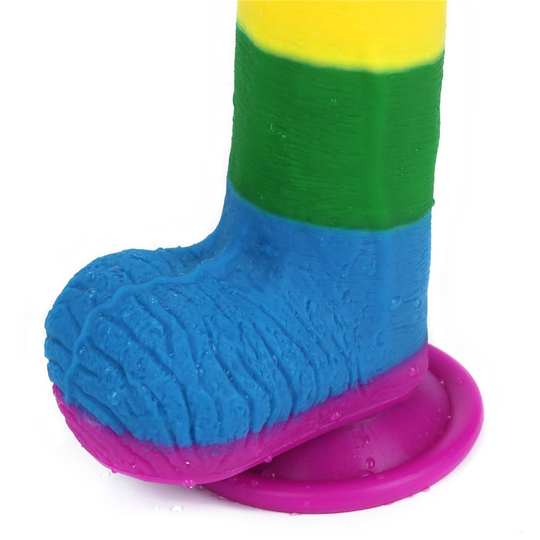 Realistik PenislerLilituShop19,5 cm Renkli Realistik Vantuzlu Dildo Penis