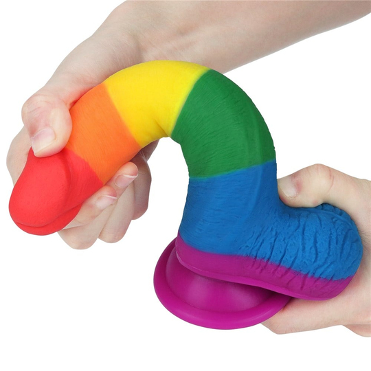 Realistik PenislerLilituShop19,5 cm Renkli Realistik Vantuzlu Dildo Penis