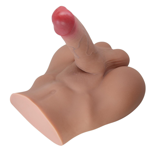 Realistik PenislerLilitu Shop2 İşlevli Realistik 17,3 cm Penisli Anal Girişli Erkek Kalça - Rhyne