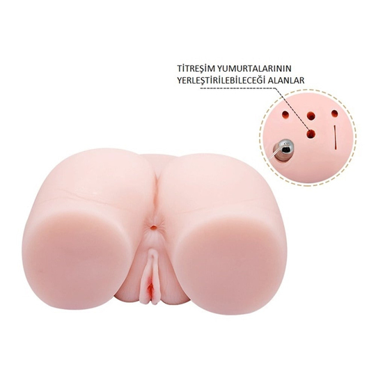 Kalça ve Yarım Vücut MasturbatörLilituShop2 işlevli Ses Özellikli Titreşimli Realistik Kalça Suni Anal & Vajina