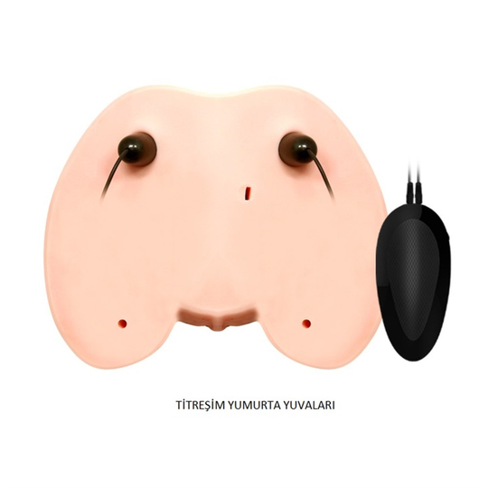 Kalça ve Yarım Vücut MasturbatörLilituShop2 İşlevli Titreşimli Suni Vajinal ve Anal Masturbatör