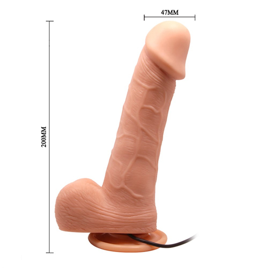 Realistik Titreşimli PenislerLilituShop20 cm Kumandalı 360° Oynar Başlı Titreşimli Vibratör Realistik Penis Dildo