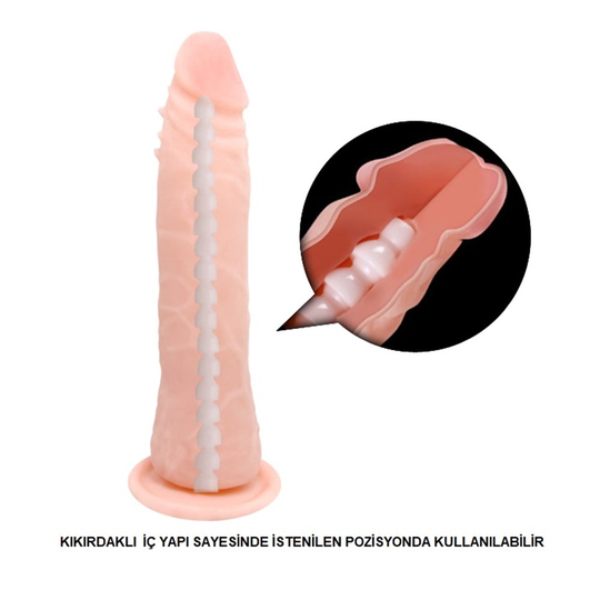 VibratörlerLilituShop20 cm Vantuzlu Kıkırdaklı Realistik Penis Anal Dildo Penis