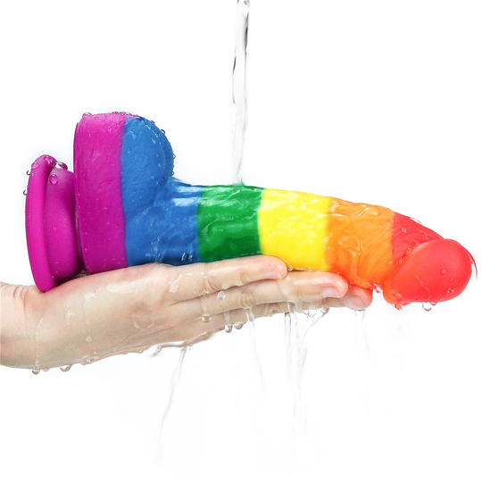 Realistik PenislerLilituShop20,5 cm Renkli Realistik Vantuzlu Dildo Penis