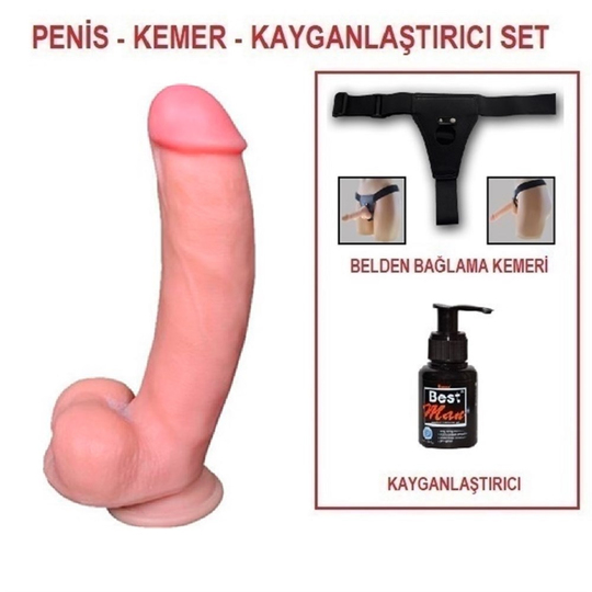 Belden Bağlamalı PenislerLilituShop21 cm Belden Bağlamalı Realistik Dildo Penis Set