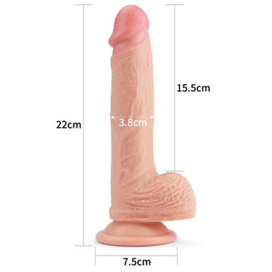 Realistik Titreşimsiz PenisLilituShop22 cm Gerçekçi Çift Katmanlı Silikon Penis