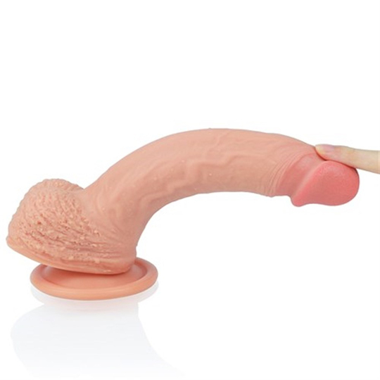  Realistik Titreşimsiz PenisLilituShop22 cm Gerçekçi Çift Katmanlı Silikon Penis