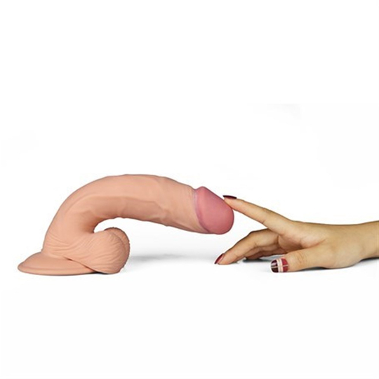 Realistik Titreşimli PenislerLilituShop22 cm Gerçekçi Çift Katmanlı Titreşimli Silikon Penis