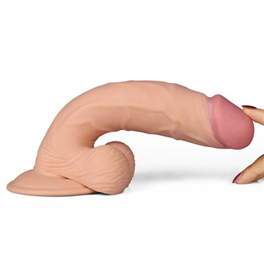 Realistik Titreşimli PenislerLilituShop22 cm Gerçekçi Çift Katmanlı Titreşimli Silikon Penis
