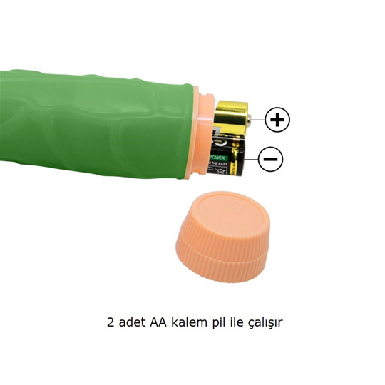  VibratörlerLilituShop22,5 cm Floresan Titreşimli Realistik Vibratör Penis Dildo - Bill