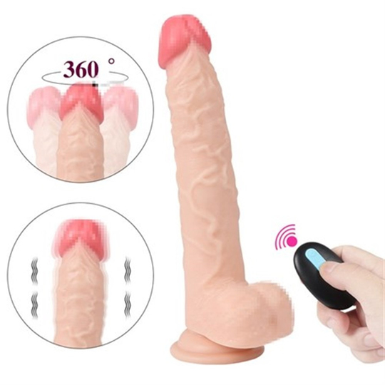 Realistik Titreşimli PenislerLilituShop23 cm Oynar Başlı Kumandalı Titreşimli Dildo - Jeff