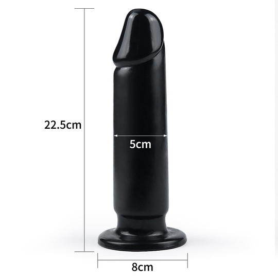 Anal Tıkaç lovetoy23 Cm Siyah Yumuşak Kalın Anal Dildo
