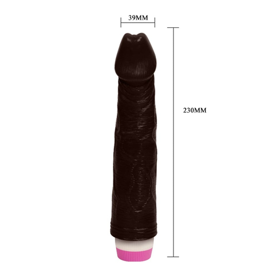  VibratörlerLilituShop23 cm Titreşimli Realistik Vibratör Zenci Penis Dildo