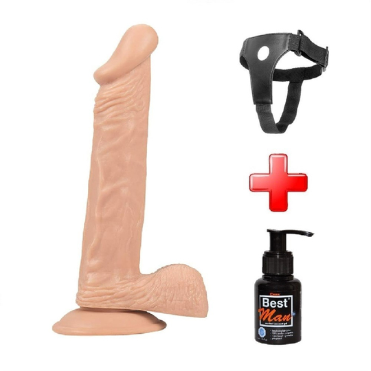 Belden Bağlamalı PenislerLilituShop24 cm Belden Bağlamalı Vantuzlu Realistik Penis Anal Vajinal Dildo