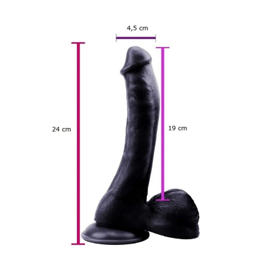 Realistik PenislerLilituShop24 cm Realistik Vantuzlu Zenci Dildo Penis