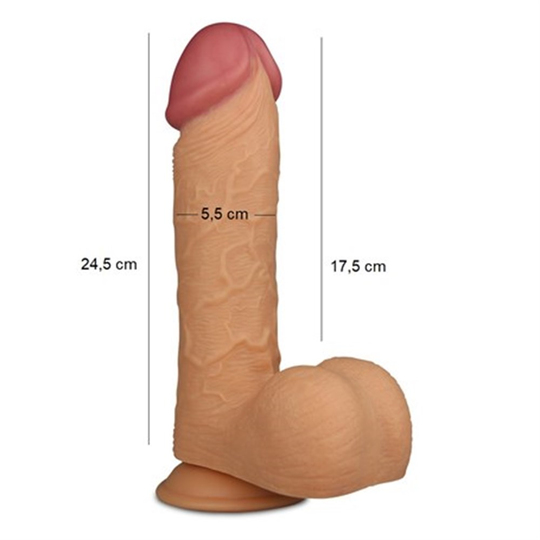  Realistik Titreşimsiz PenisLilituShop24,5 cm Gerçekçi Kalın Dildo Penis - King Sized
