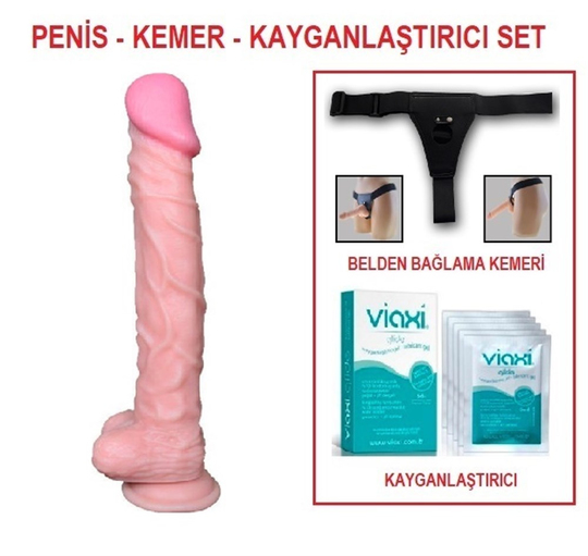 Belden Bağlamalı PenislerLilituShop25 cm Belden Bağlamalı Realistik Dildo Penis Set