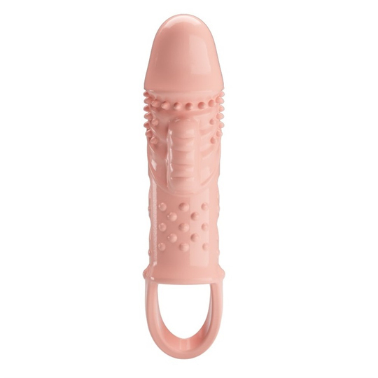  Penis Kılıfları HalkalarıLilituShop2,5 cm Dolgu Uzatmalı Titreşimli Penis Kılıfı Prezervatif Vibratör