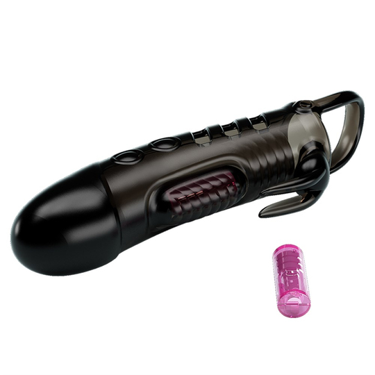  Penis Kılıfları HalkalarıLilituShop2,5 cm Dolgu Uzatmalı Titreşimli Zenci Penis Kılıfı Prezervatif Vibratör