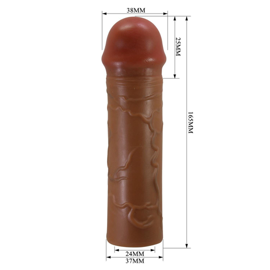  Penis Kılıfları HalkalarıLilitu Shop2,5 cm Dolgulu Premium Melez Rengi Silikon Penis Kılıfı - Nile