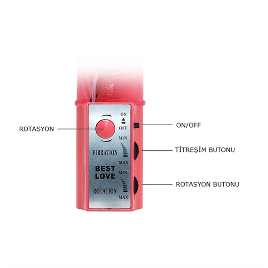 Modern VibratörlerLilituShop25 cm Oynar Başlı Klitoris Uyarıcılı Teknolojik Vibratör Penis