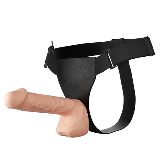 Belden Bağlamalı PenislerLilituShop26 cm Belden Bağlamalı İçi Dolu Titreşimli Büyük Strapon Penis