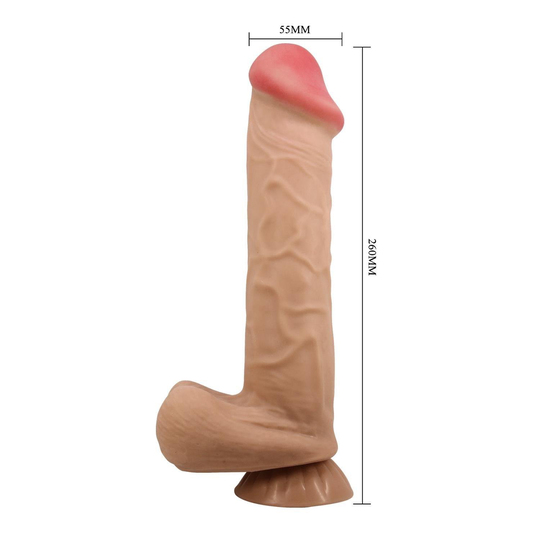 REALİSTİK PENİSLERLİLİTU SHOP26 cm Kıkırdak Yapılı Çift Katmanlı Gerçekçi Dildo Penis