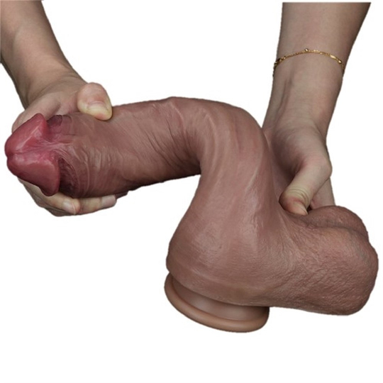  Realistik Zenci - Melez PenislerLilituShop27 cm Yeni Nesil Çift Katmanlı Gerçekçi Kalın Dildo Penis
