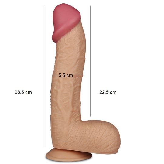  Realistik Titreşimsiz PenisLilituShop28,5 cm Gerçekçi Uzun & Kalın Dildo Penis - King Sized