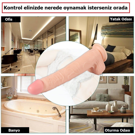 Realistik Titreşimsiz PenisLilituShop29,5 cm Gerçekçi Kalın Dildo Penis - Bart