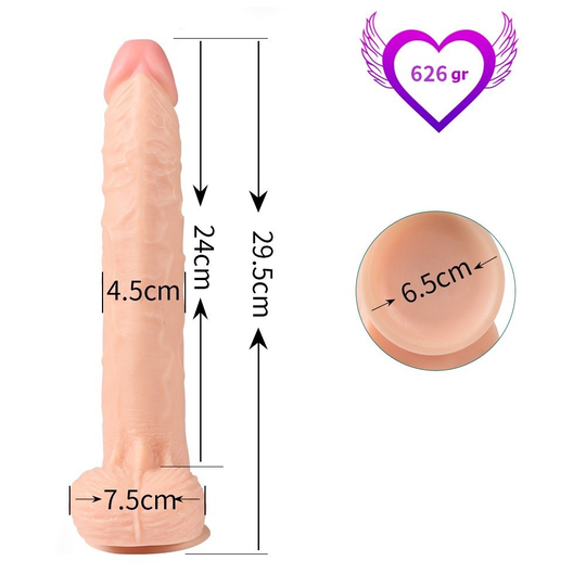  Realistik Titreşimsiz PenisLilituShop29,5 cm Gerçekçi Kalın Dildo Penis - Bart