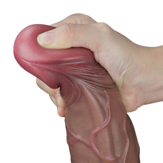 Realistik Zenci - Melez PenislerLilituShop29,5 cm Yeni Nesil Çift Katmanlı Gerçekçi Kalın Dildo Penis