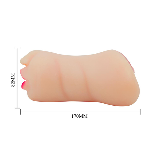  Vajina & MastürbatörLİLİTUSHOP3 Boyutlu Ten Rengi Suni Oral & Vajinal Mastürbatör - Zoey
