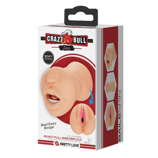  Vajina & MastürbatörLİLİTUSHOP3 Boyutlu Ten Rengi Suni Oral & Vajinal Mastürbatör - Zoey
