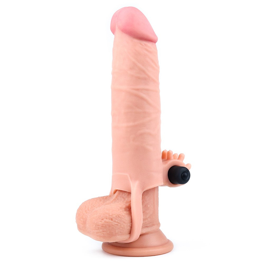 Penis KılıflarıLilituShop3 cm Uzatmalı Realistik Titreşimli Penis Kılıfı XTender