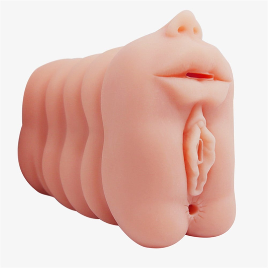  MastürbatörLilituShop3 İşlevli 3D Realistik Suni Oral Vajinal Anal Mastürbatör