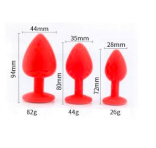 Anal PlugLilituShop3 Parçalı Mücevherli Anal Plug Seti