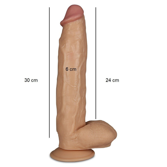 Realistik Titreşimsiz PenisLilituShop30 cm Gerçekçi Ekstra Uzun & Kalın Dildo Penis - King Sized