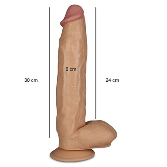  Realistik Titreşimsiz PenisLilituShop30 cm Gerçekçi Ekstra Uzun & Kalın Dildo Penis - King Sized