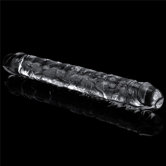 Büyük Boy PenislerLilituShop30 cm Şeffaf Çift Taraflı Realistik Dildo Anal Vajinal Penis